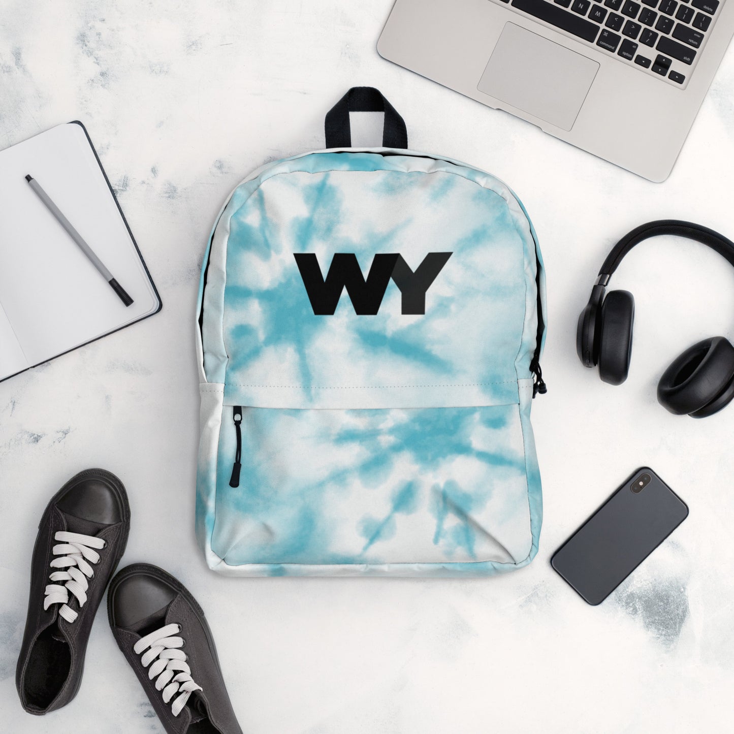 Backpack (tie-dye classic black abv logo)