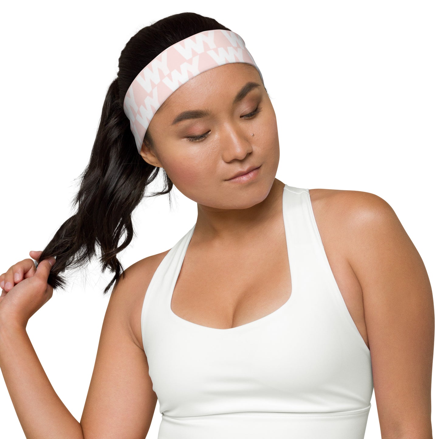 Headband (pink with classic white abv. logo)