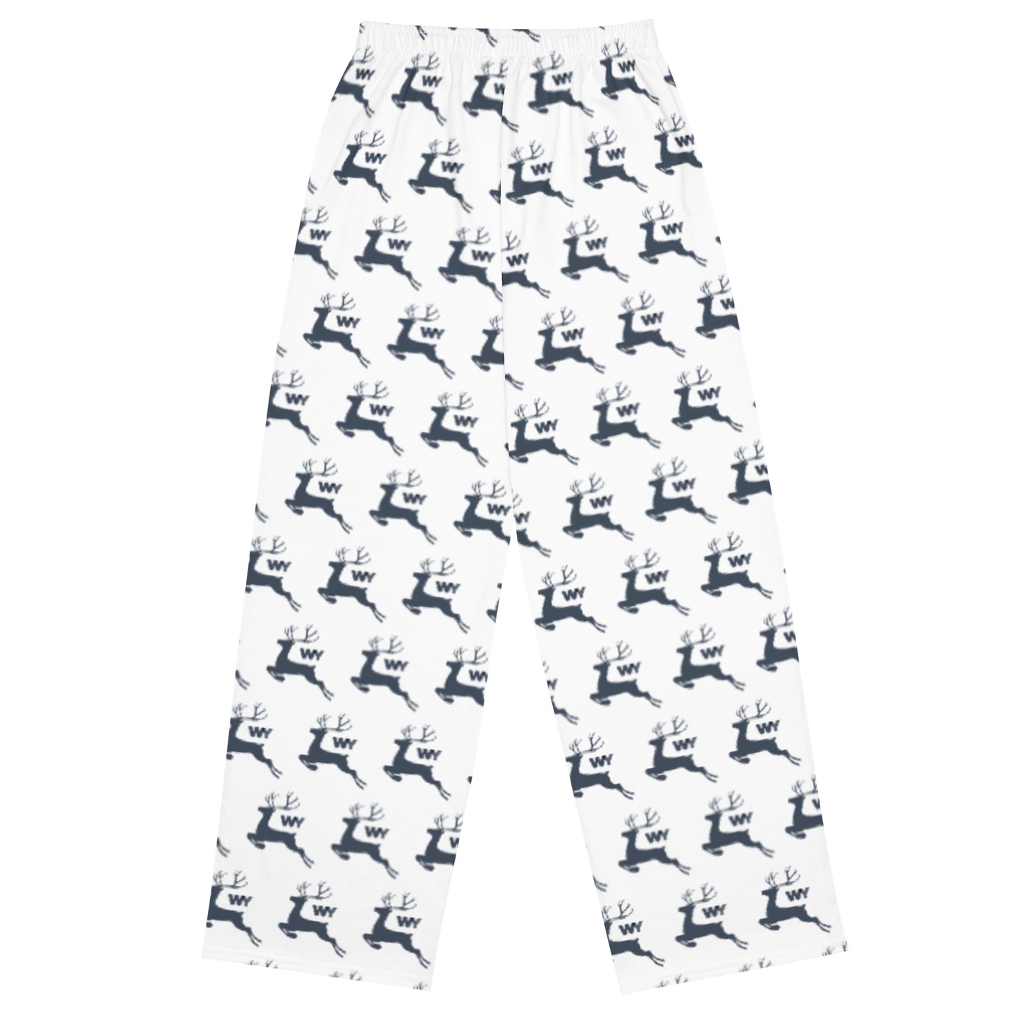 Gray Reindeer unisex wide-leg pajama pants