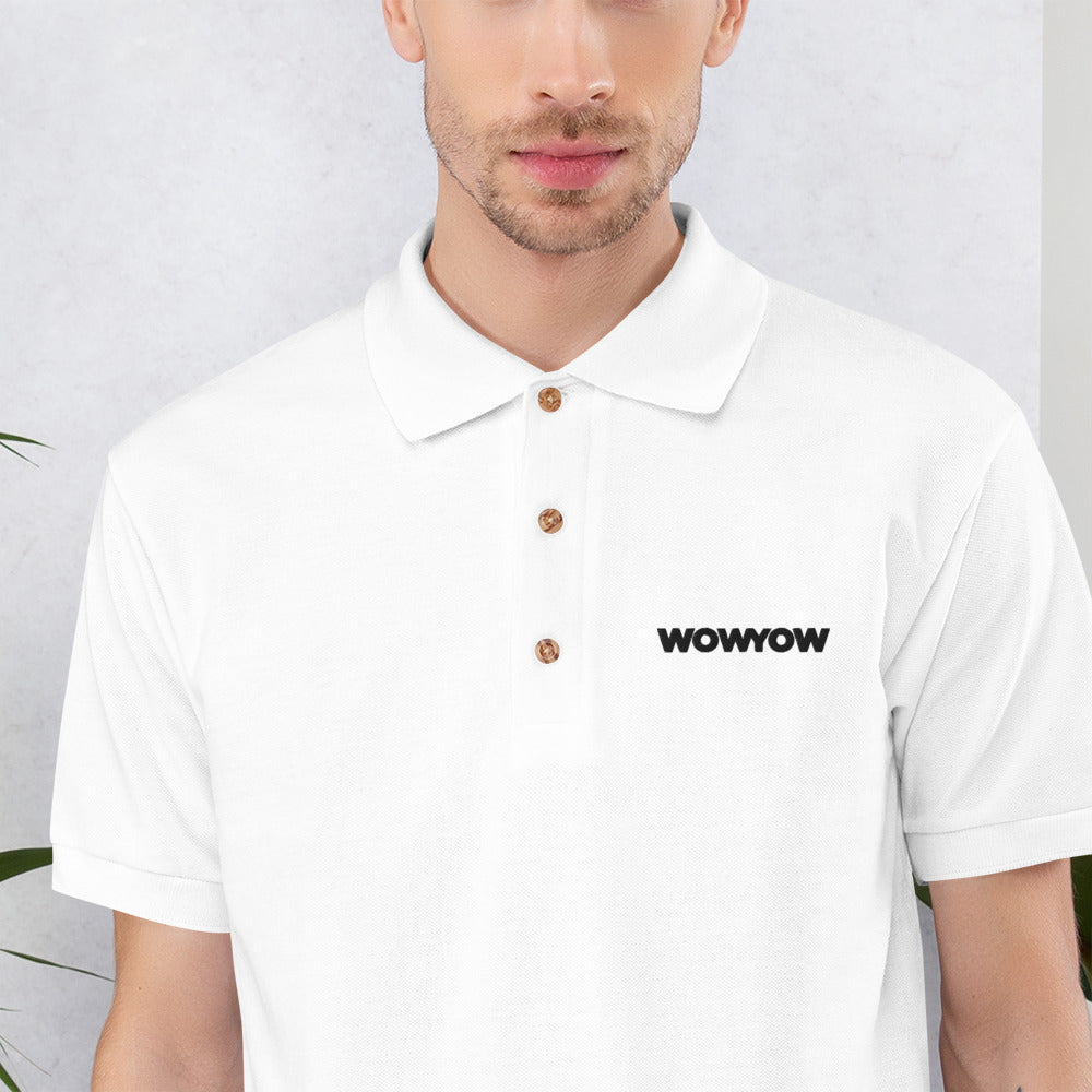 Embroidered Polo Shirt (Classic black logo)