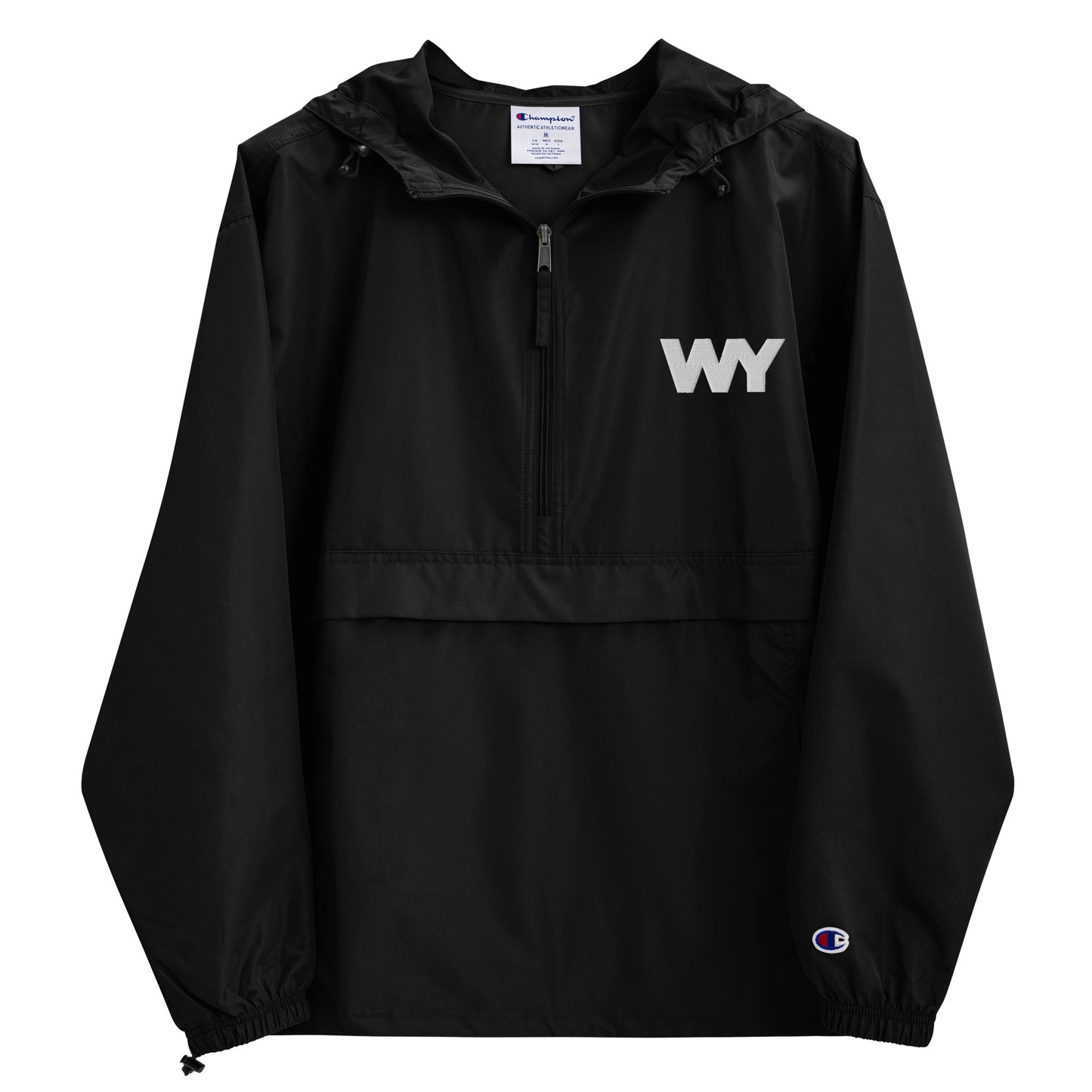 Embroidered Champion Packable Jacket (Classic white abv. logo)