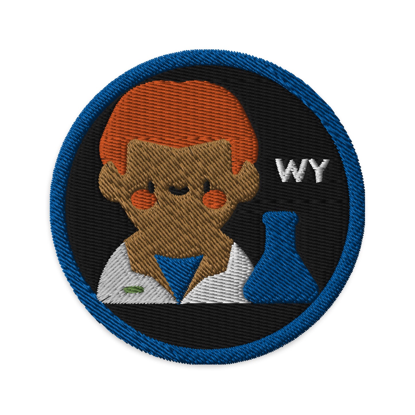 Scientist Embroidered Patch (black background)