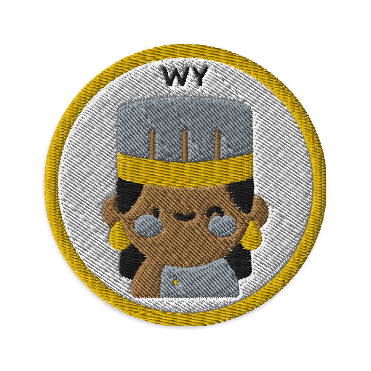 Chef Embroidered Patch (white background)