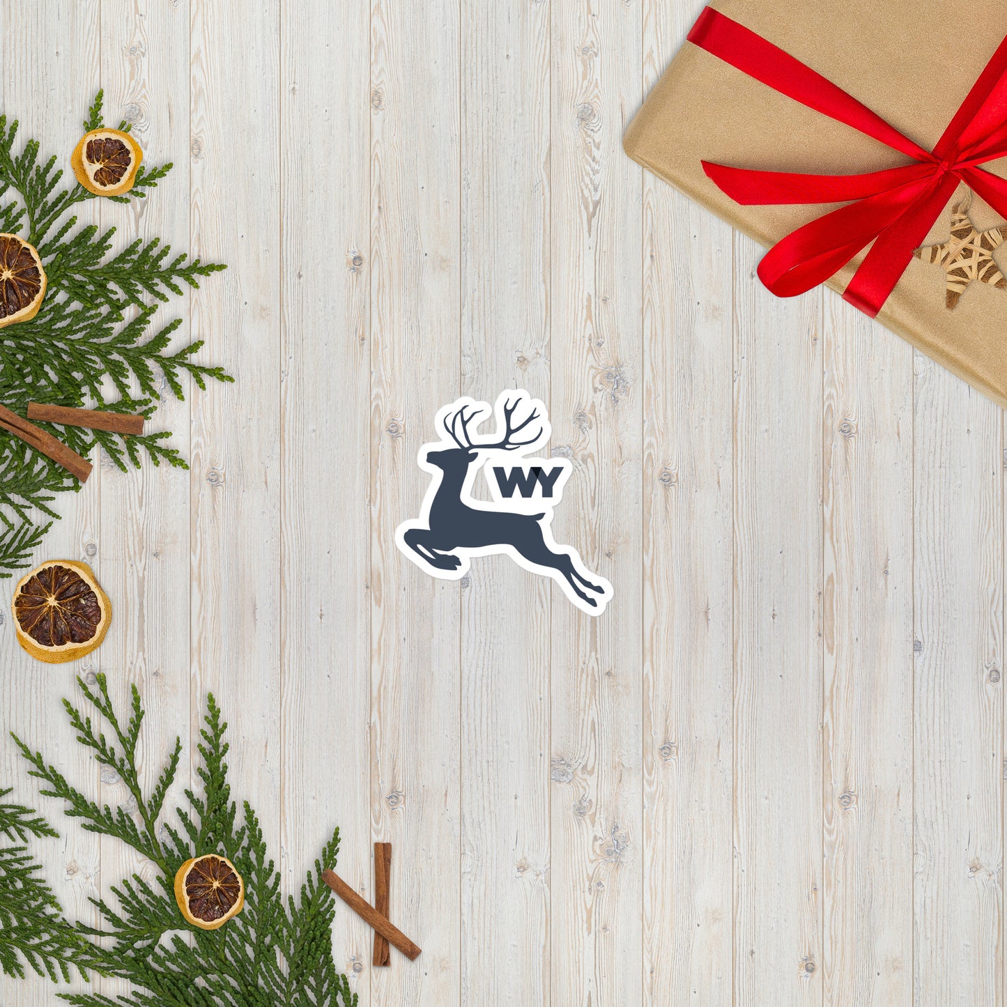 Gray Reindeer Sticker (classic gray abv logo)