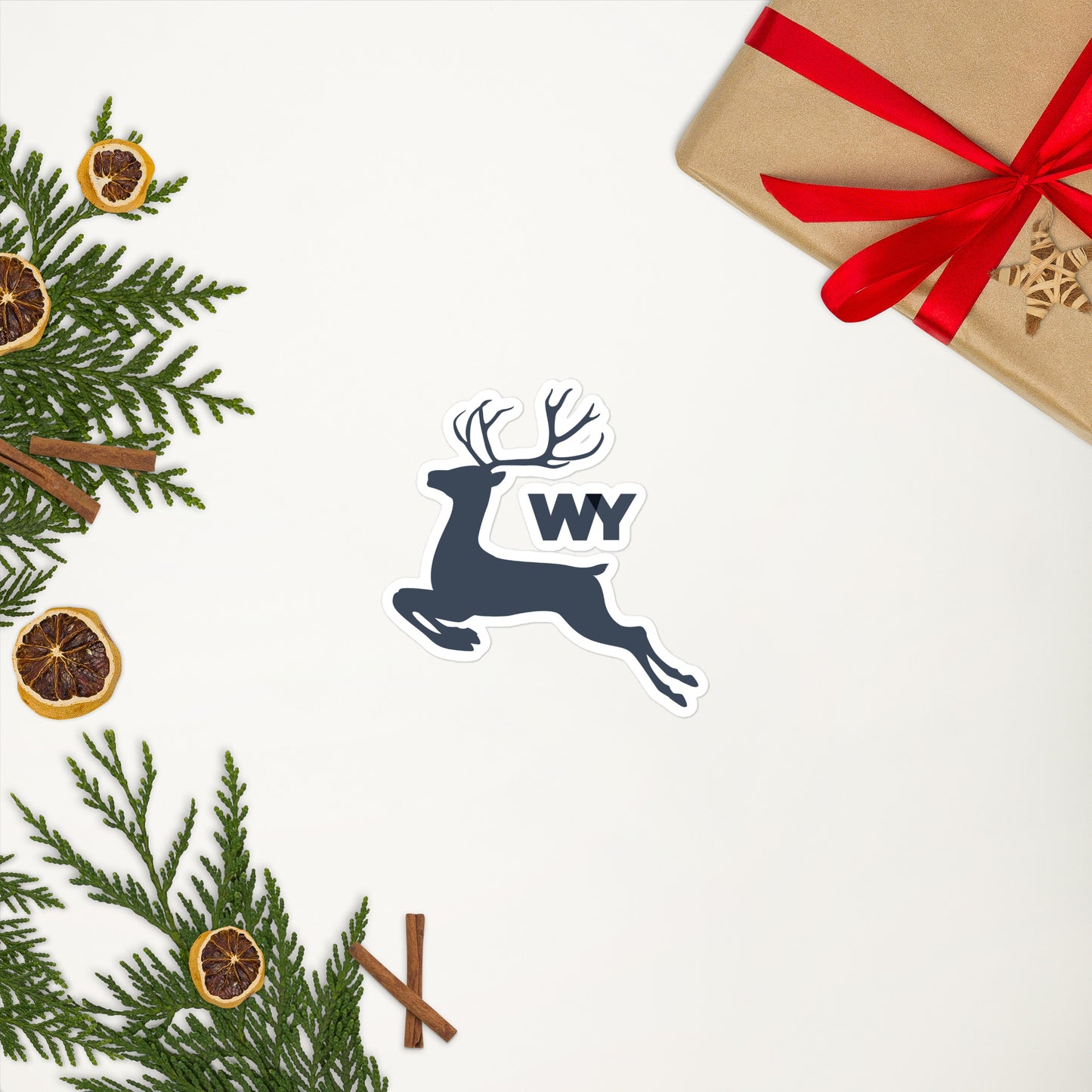 Gray Reindeer Sticker (classic gray abv logo)