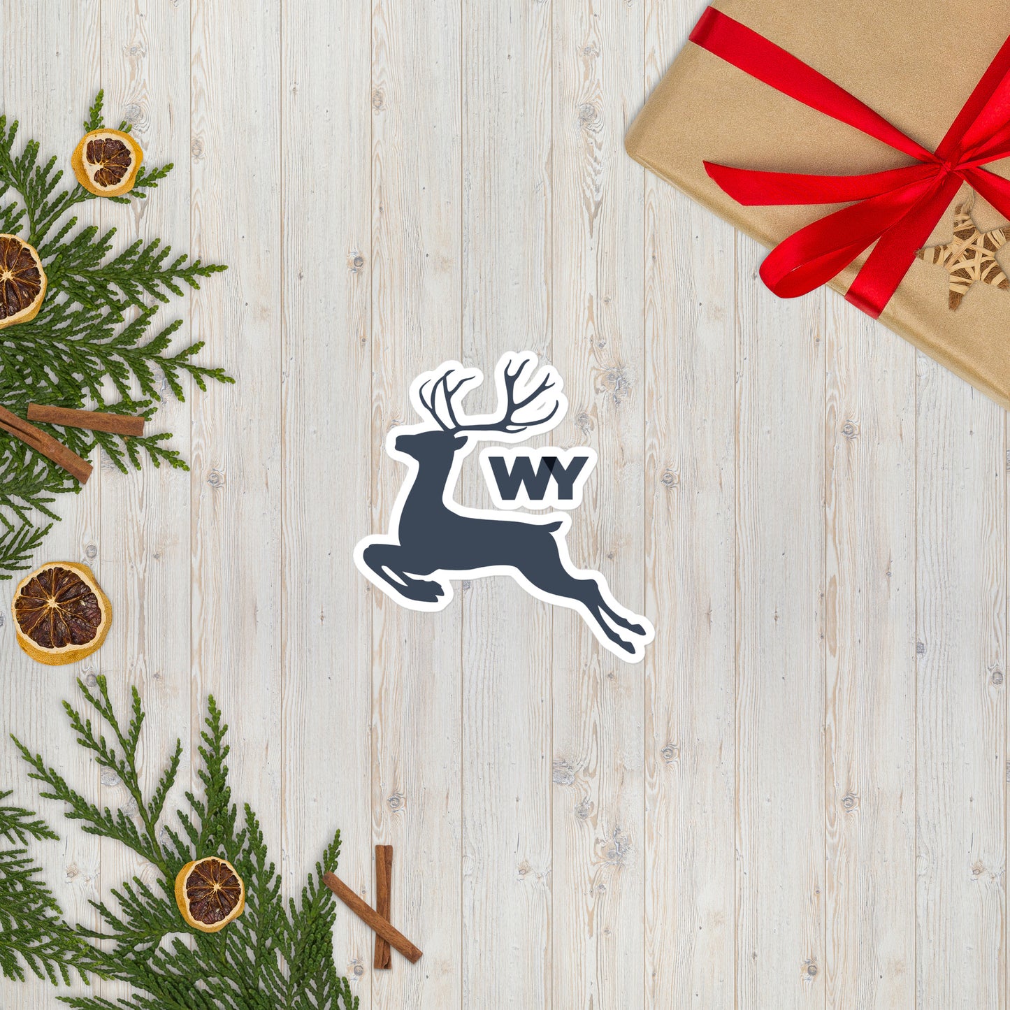 Gray Reindeer Sticker (classic gray abv logo)