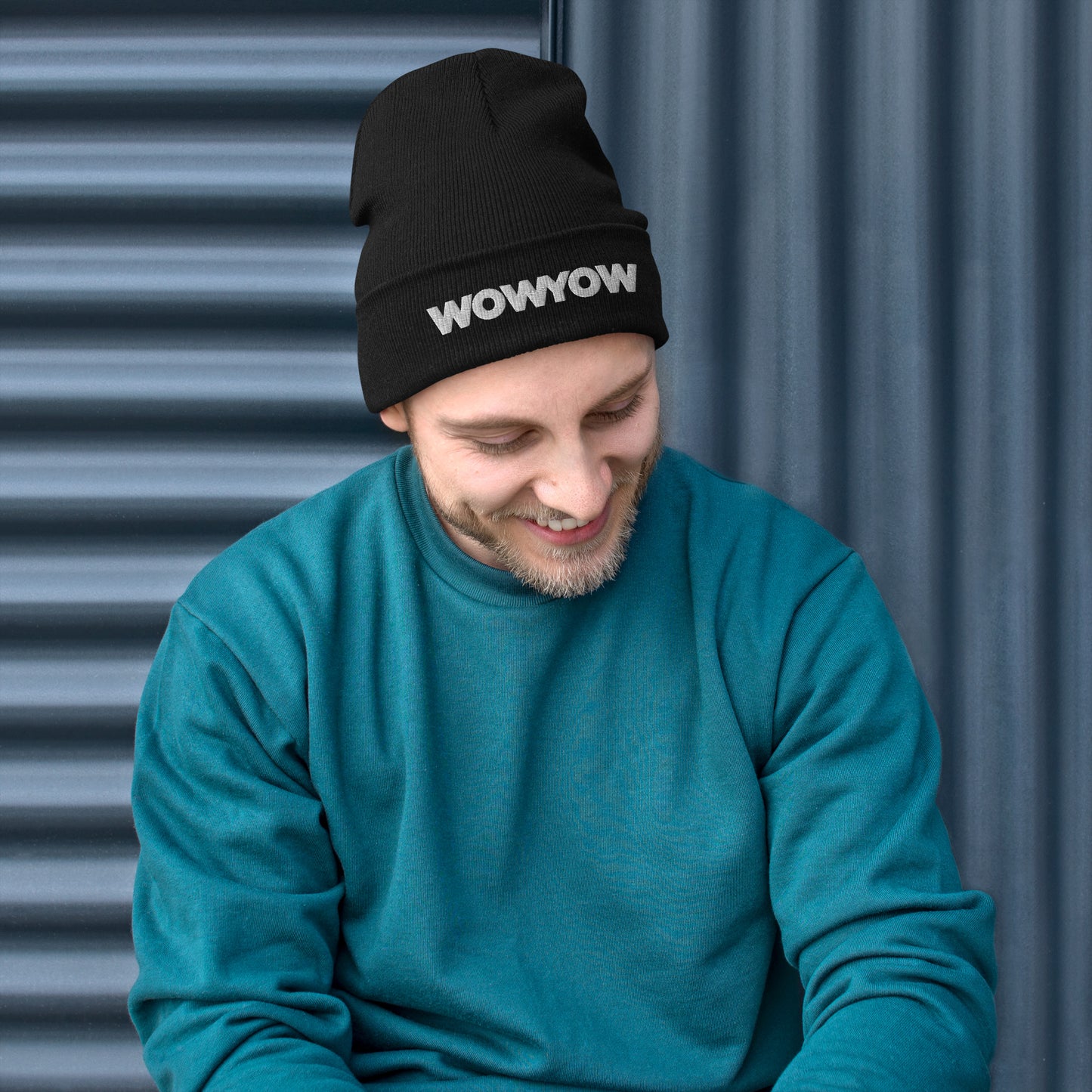 Embroidered Beanie (classic white logo)