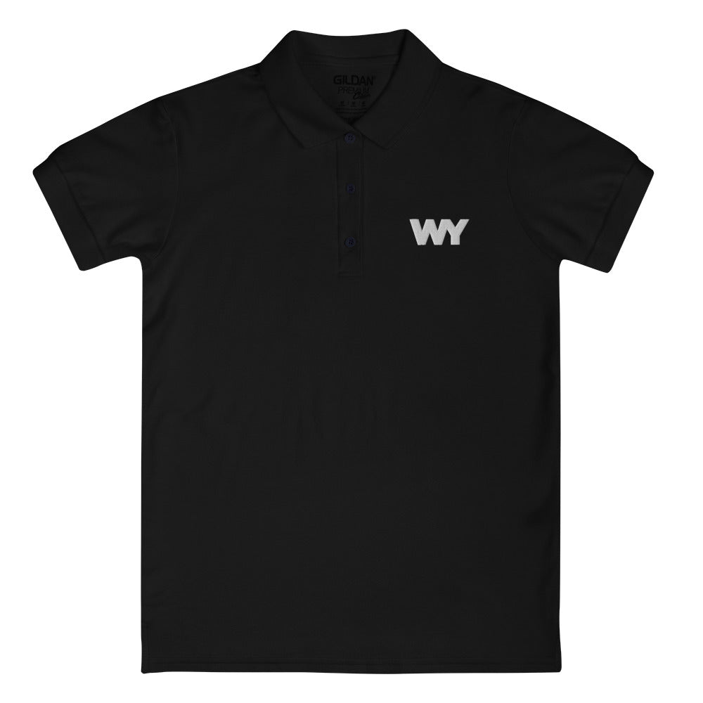 Embroidered Women's Polo Shirt (Classic white abv. logo)