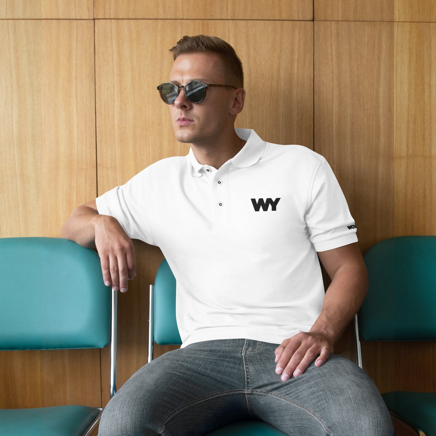 Men's Premium Polo (Classic black abv. logo)