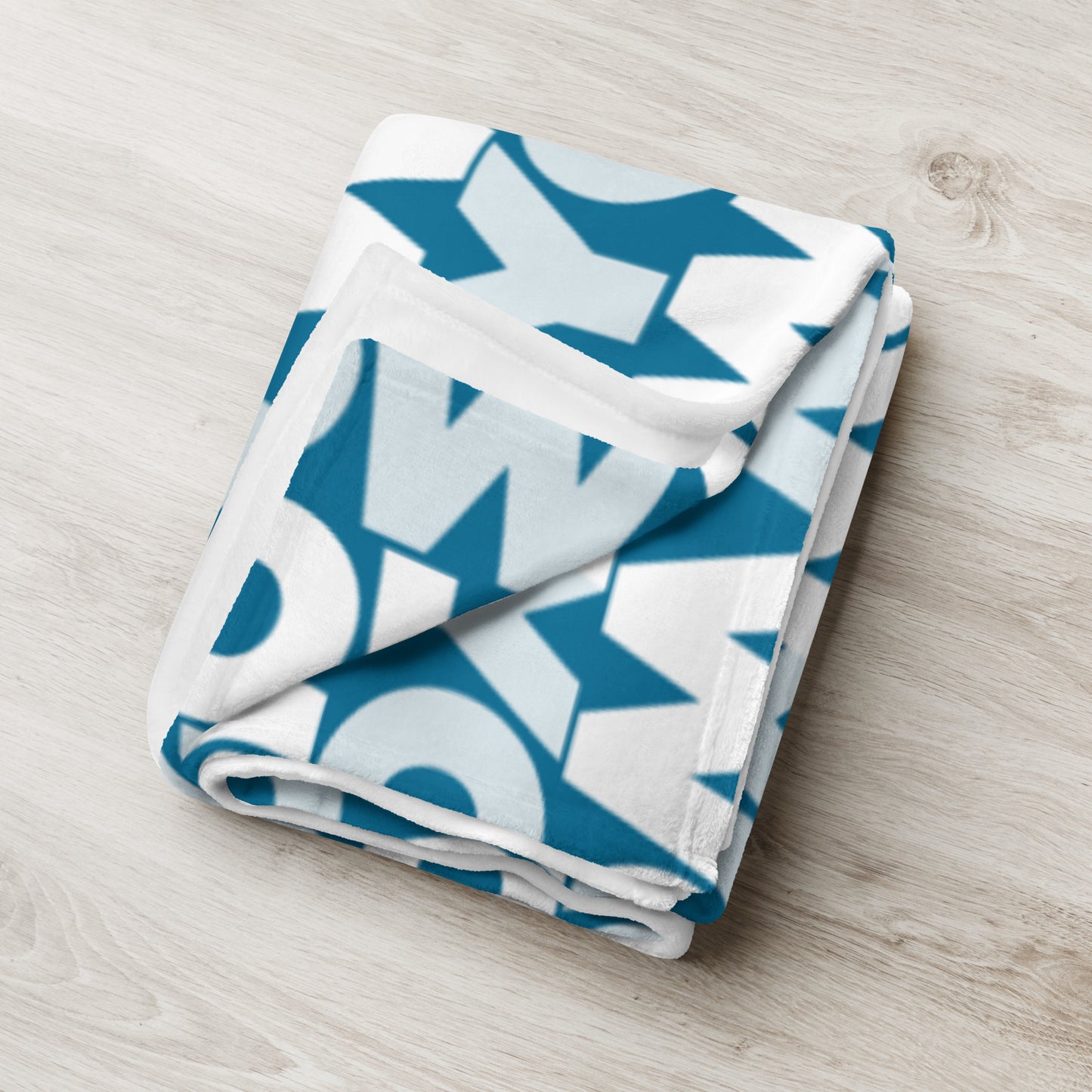 Throw Blanket (Blue with classic white logo)