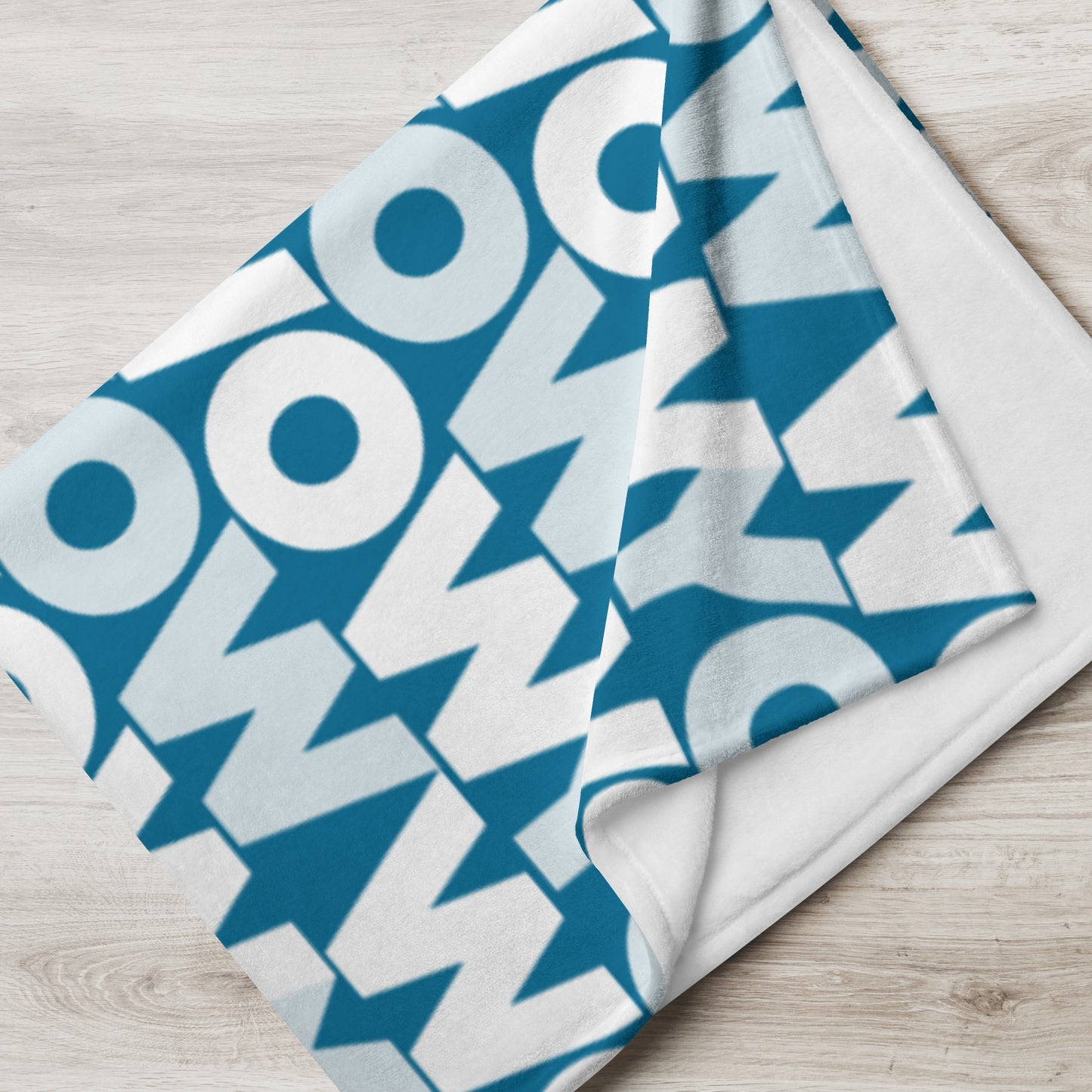 Throw Blanket (Blue with classic white logo)