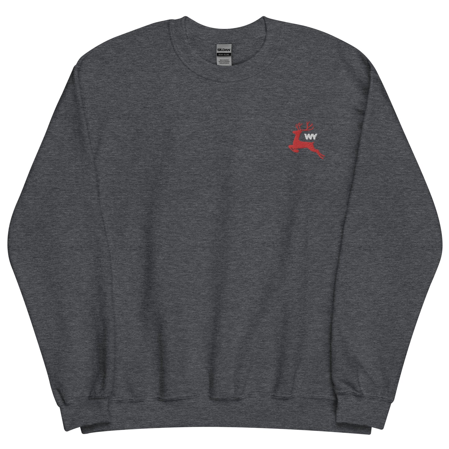 Unisex Red Reindeer Sweatshirt (classic white abv. logo)