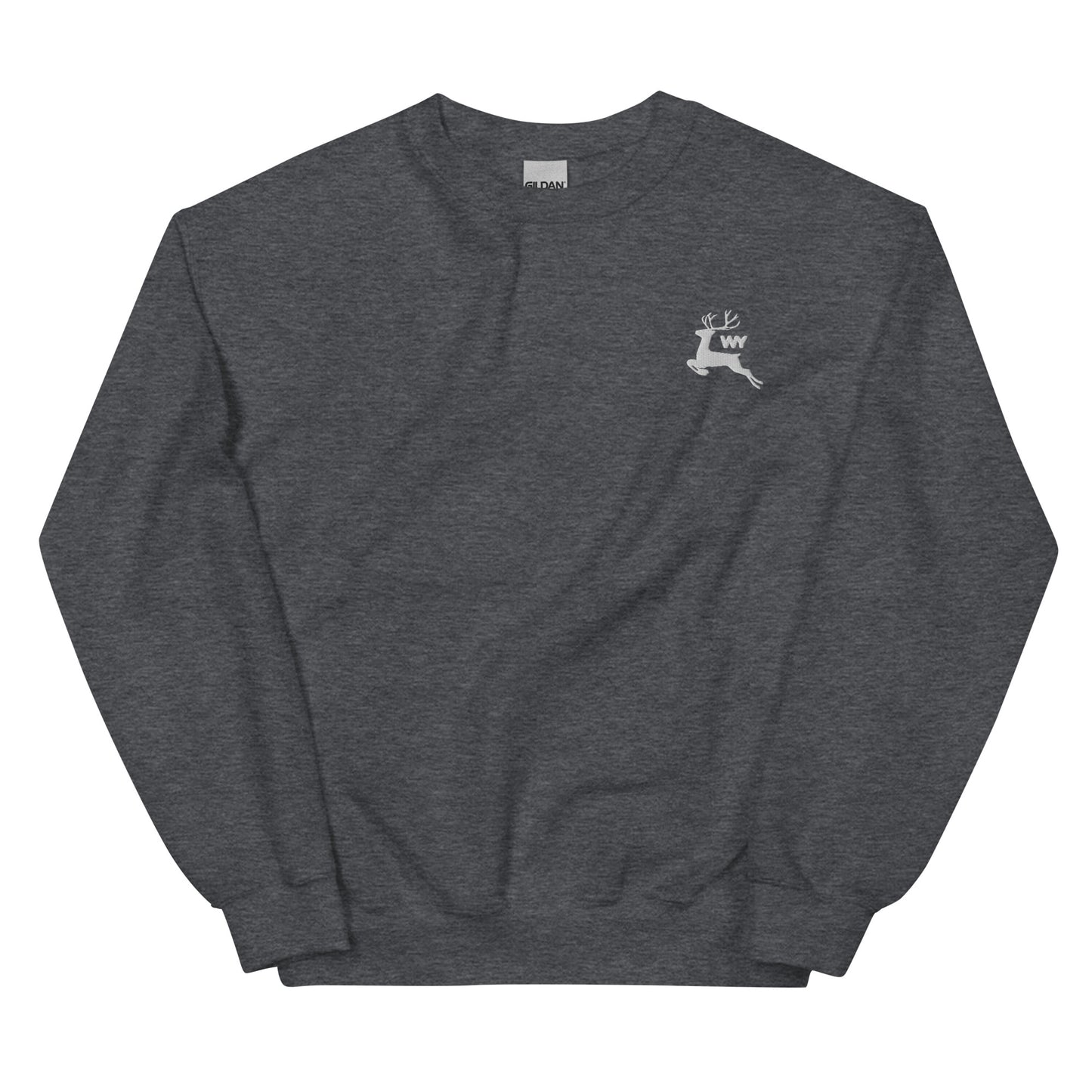 Unisex White Reindeer Sweatshirt (classic white abv. logo)