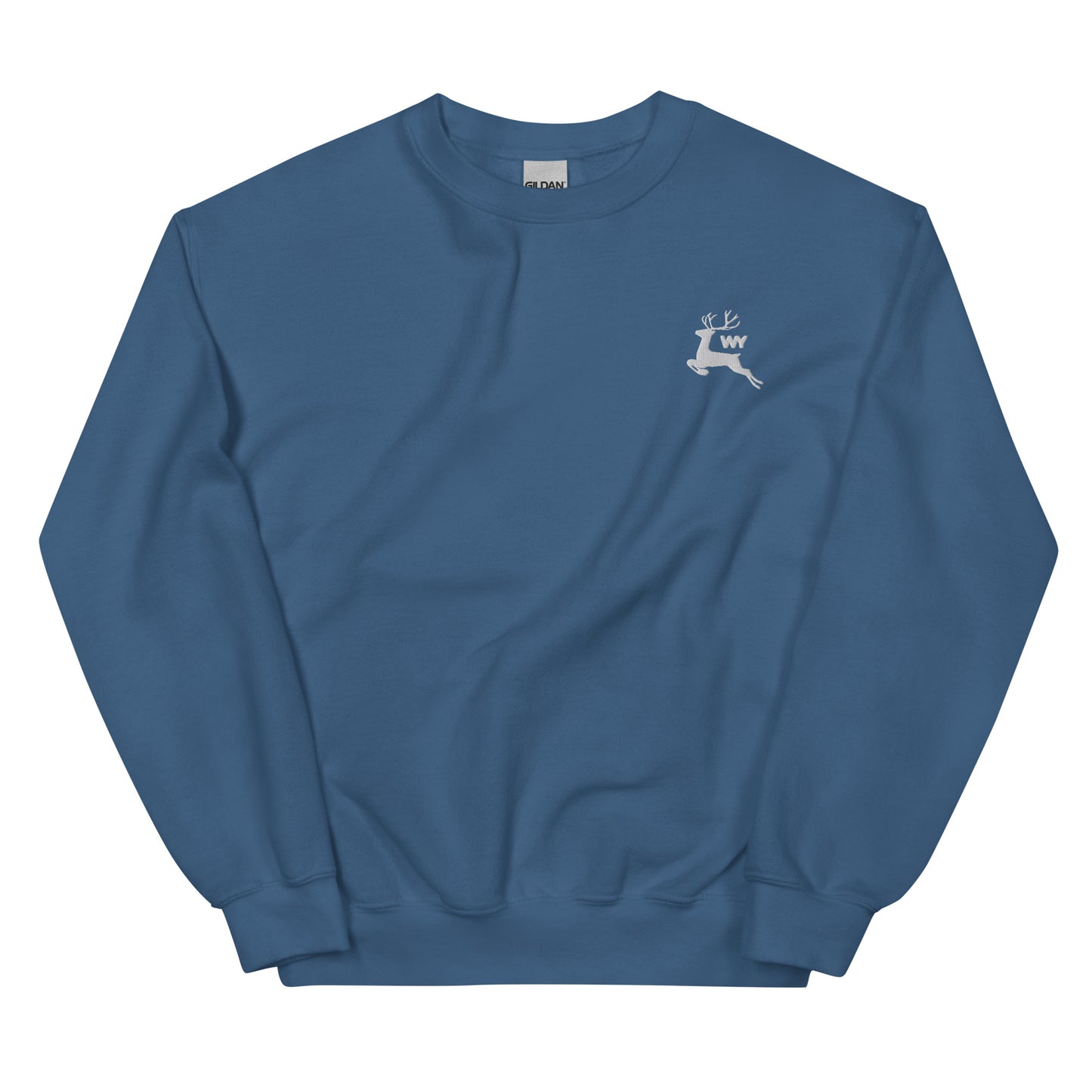 Unisex White Reindeer Sweatshirt (classic white abv. logo)