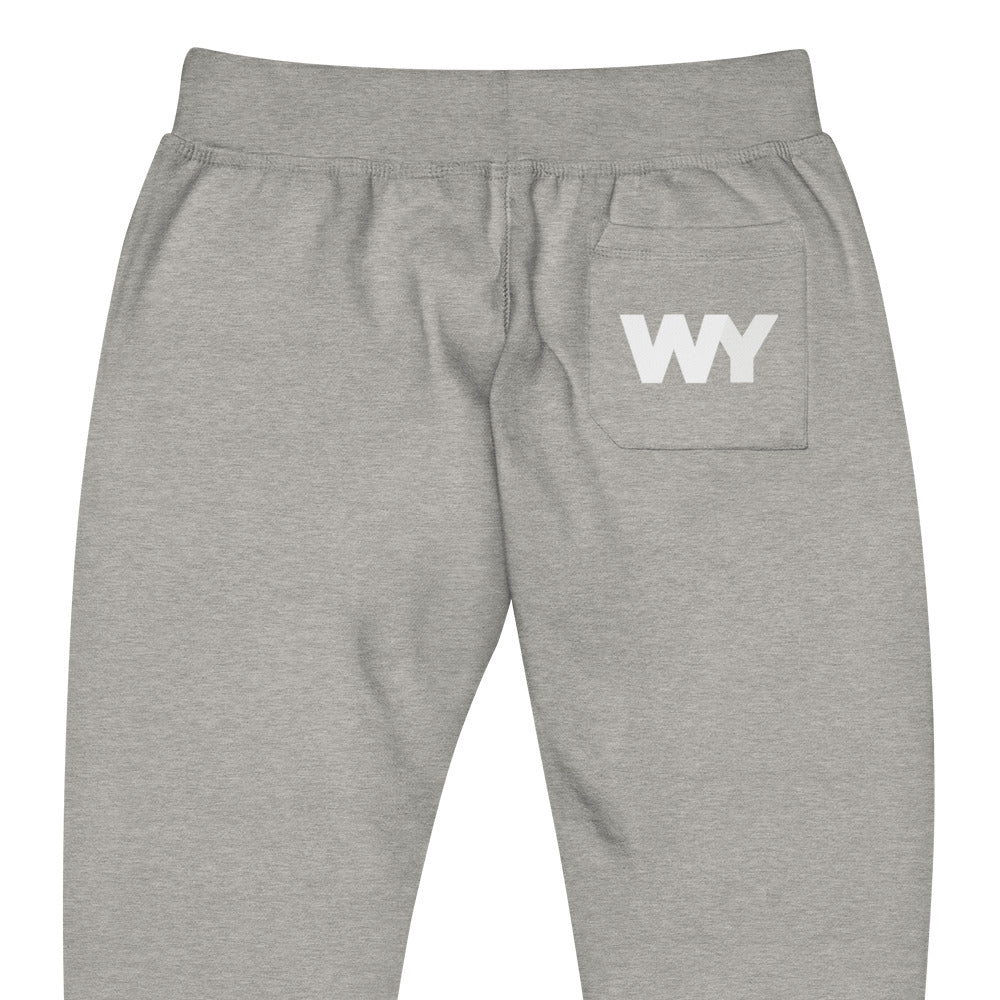 Unisex fleece sweatpants (classic white abv. logo)