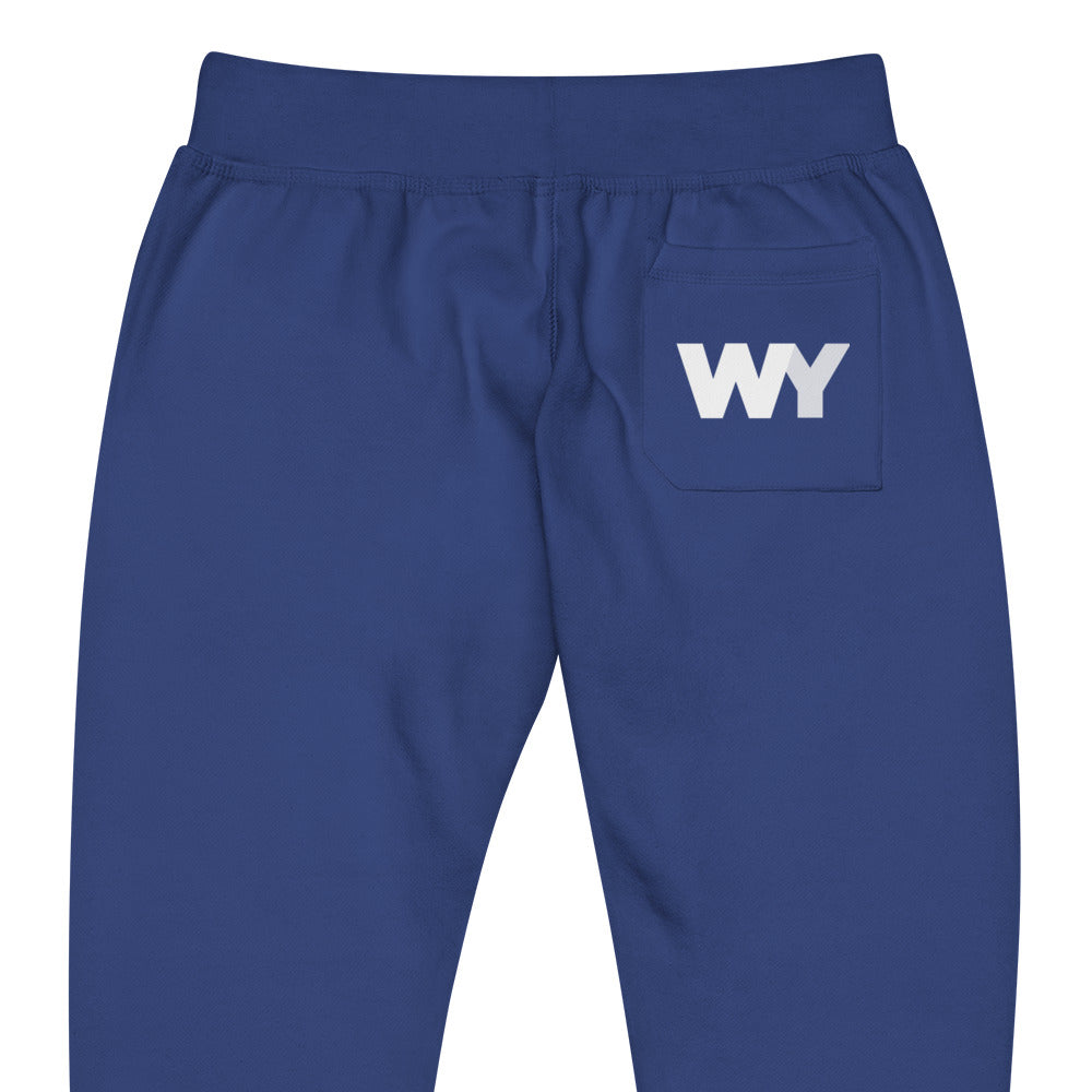 Unisex fleece sweatpants (classic white abv. logo)